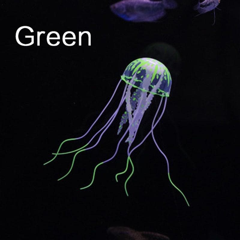 1PC Artificial Glowing Effect Jellyfish Aquarium Decoration Fish Tank Underwater Live Plant Aquatic Landscape green