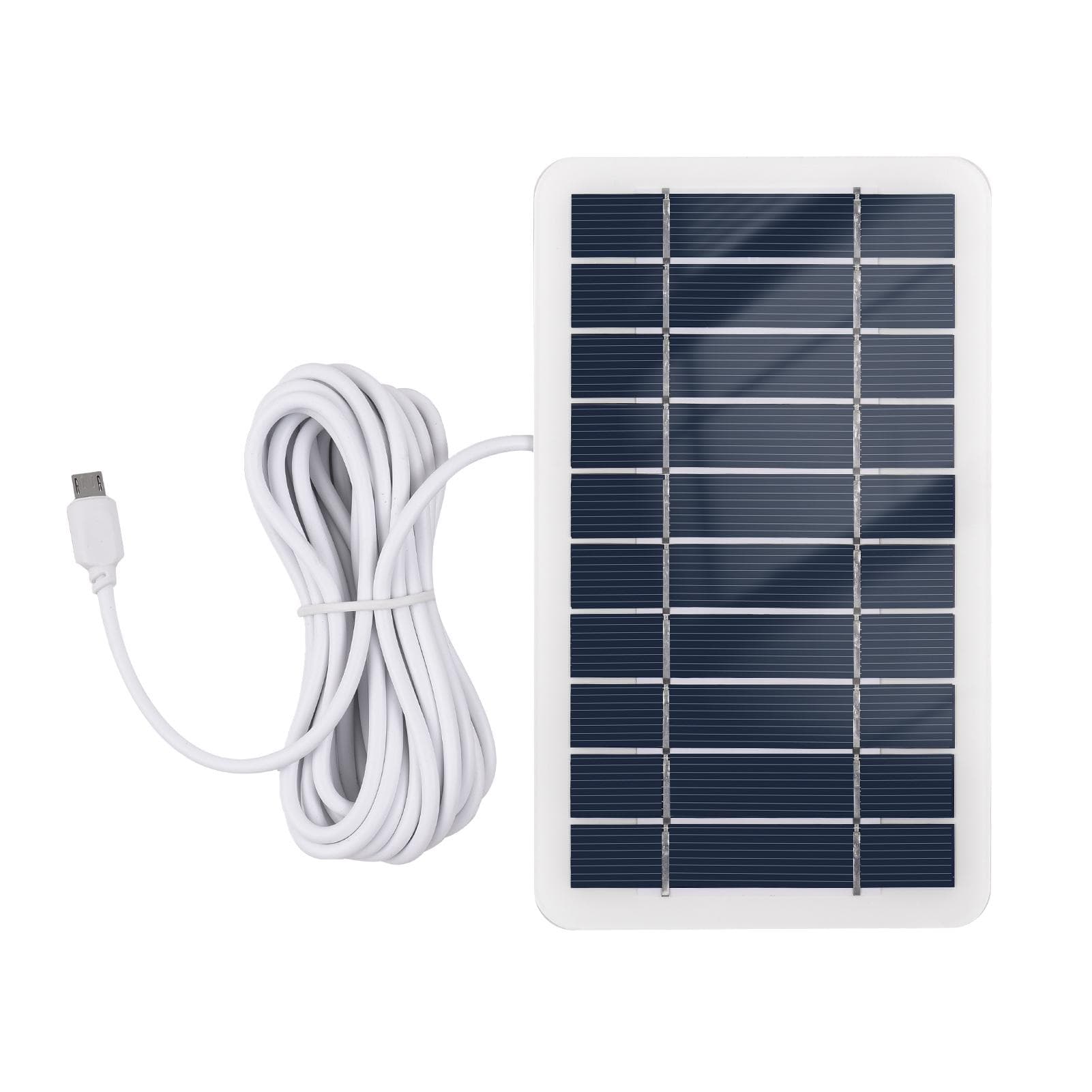 2W 5V Portable Solar Charger Waterproof Solar Panel Charger for Camping with Micro USB Plug for black
