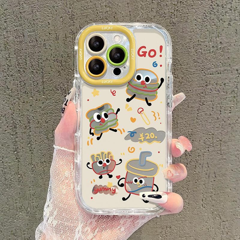 Applicable To Apple 15 Mobile Phone Case Iphone14promax Hamburger Cola 13 Mirror 12 Cute Funny 11 Anti-fall Apple SE (2nd Generation)