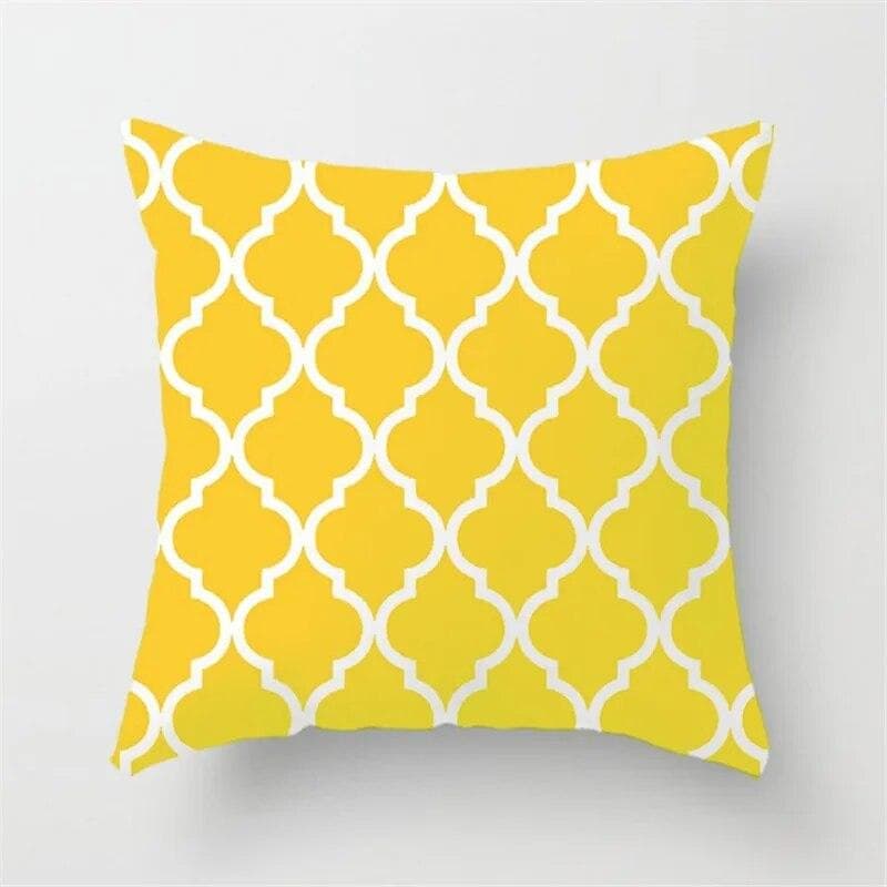 Gray Yellow Geometric Stripe Printing Pattern Cushion Cover Home Living Room Sofa Decorative Pillow Pillow Cover 45X45CM 40X40CM