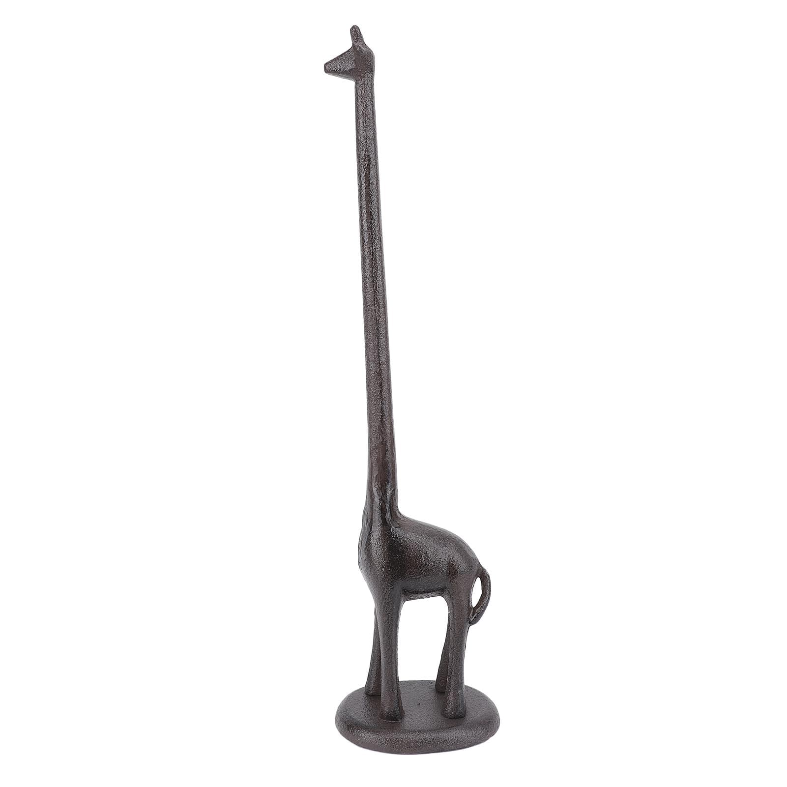 Giraffe Paper Holder Countertop Cast Iron Decorative Bathroom Toilet Paper Stand