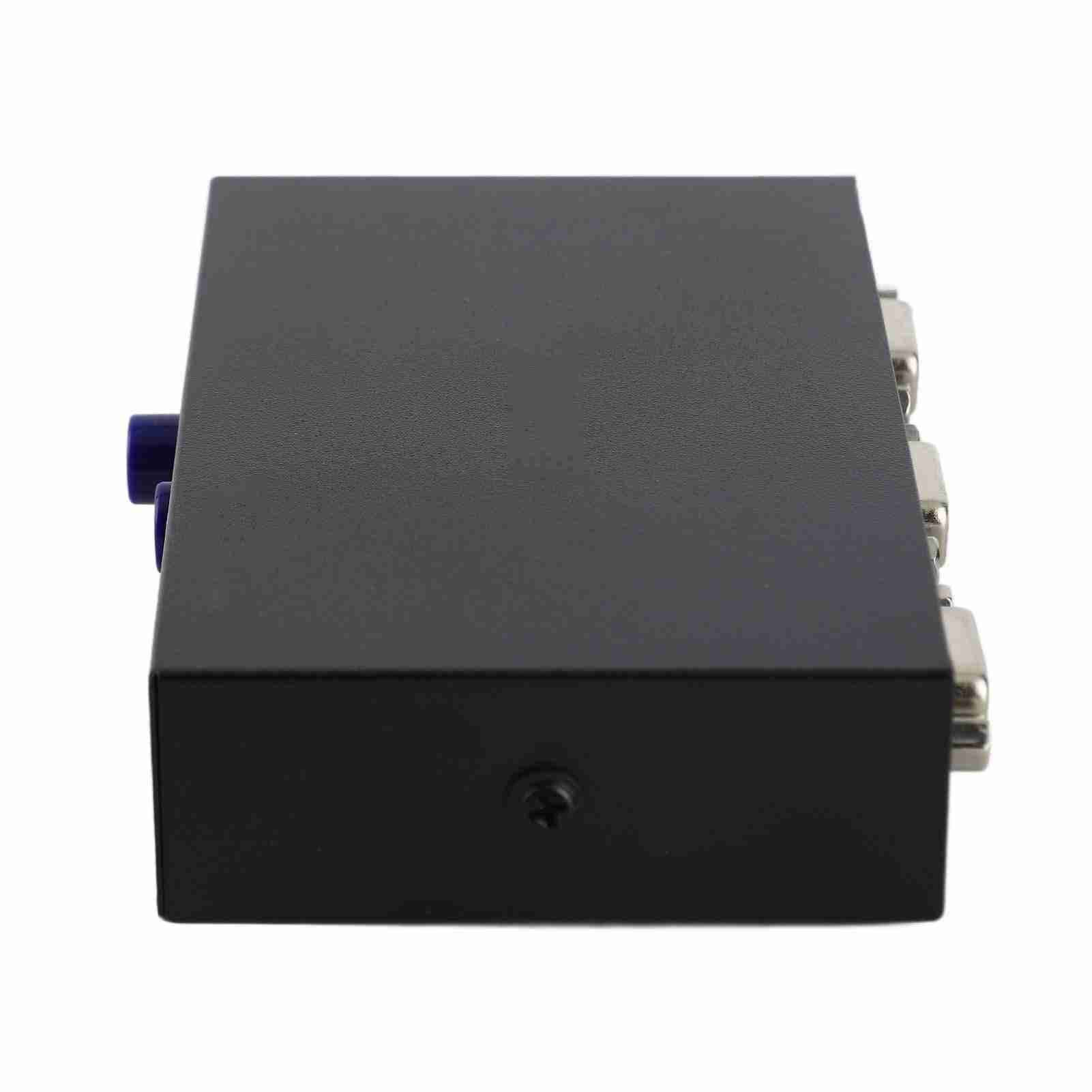 2 Port 15 Pin Female VGA Switch Support 1920x1440 Metal Shell 2 in 1 Out VGA Switch Box for PC TV