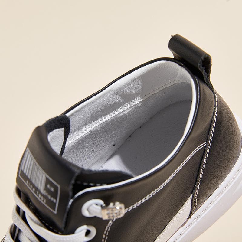 High Top Shoes Women's First Layer Leather Shoes Spring and Autumn New All-match Flat Shoes Casual Leather Small White Shoes 41