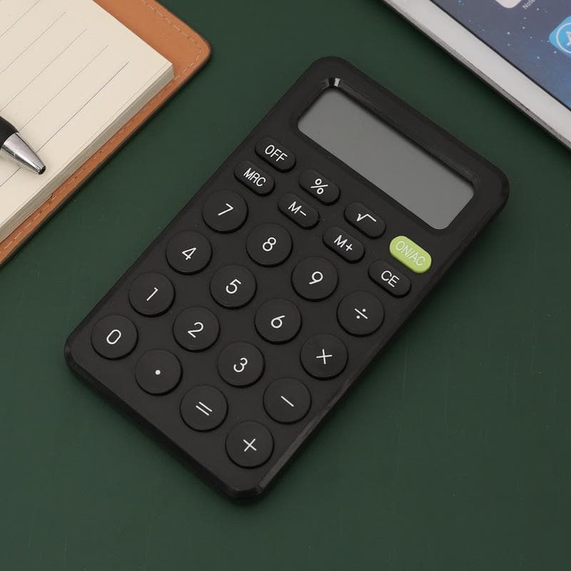 8 Digits Desk Mini Calculator Big Button Financial Business Accounting Tool Suitable For School Students Small Business Supplies black