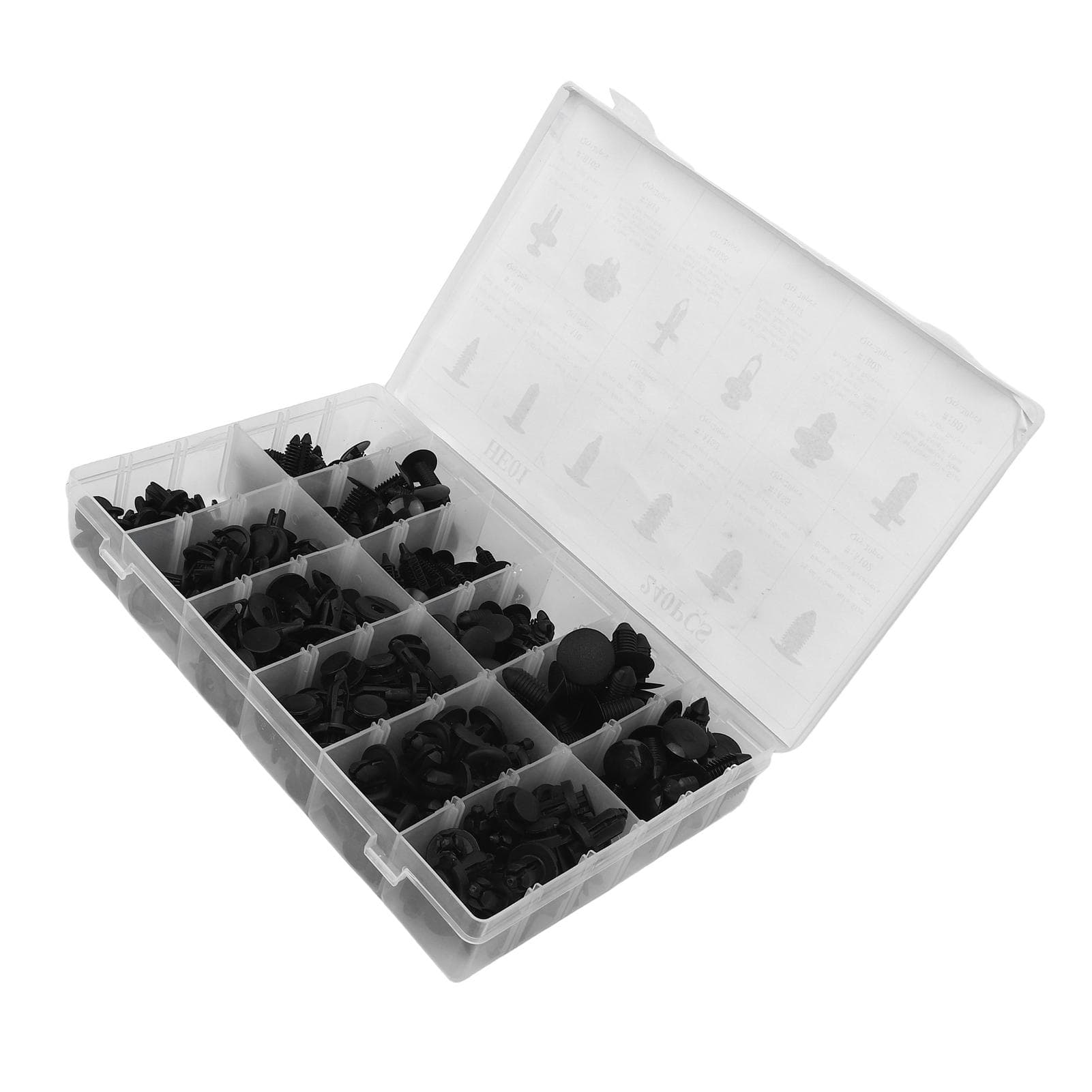 240PCS Car Retainer Clips 12 Popular Size ABS Plastic Universal Fit Push Pin Rivets Set for Door
