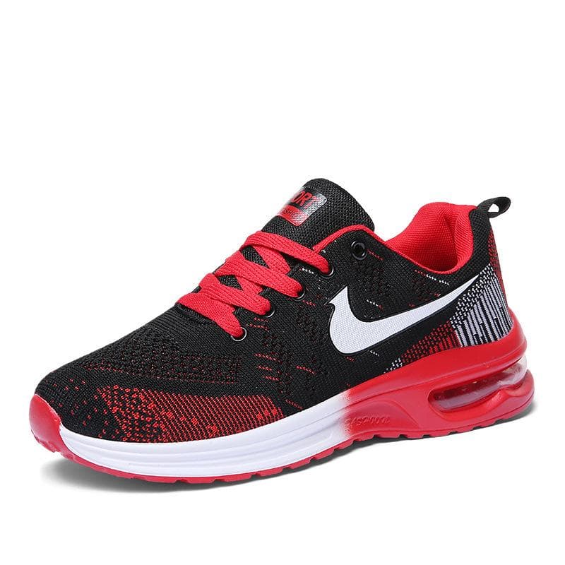 Sports Men's Shoes Breathable Soft Bottom Running Lightweight Sports Running Shoes Casual Men's Sneakers 41 red