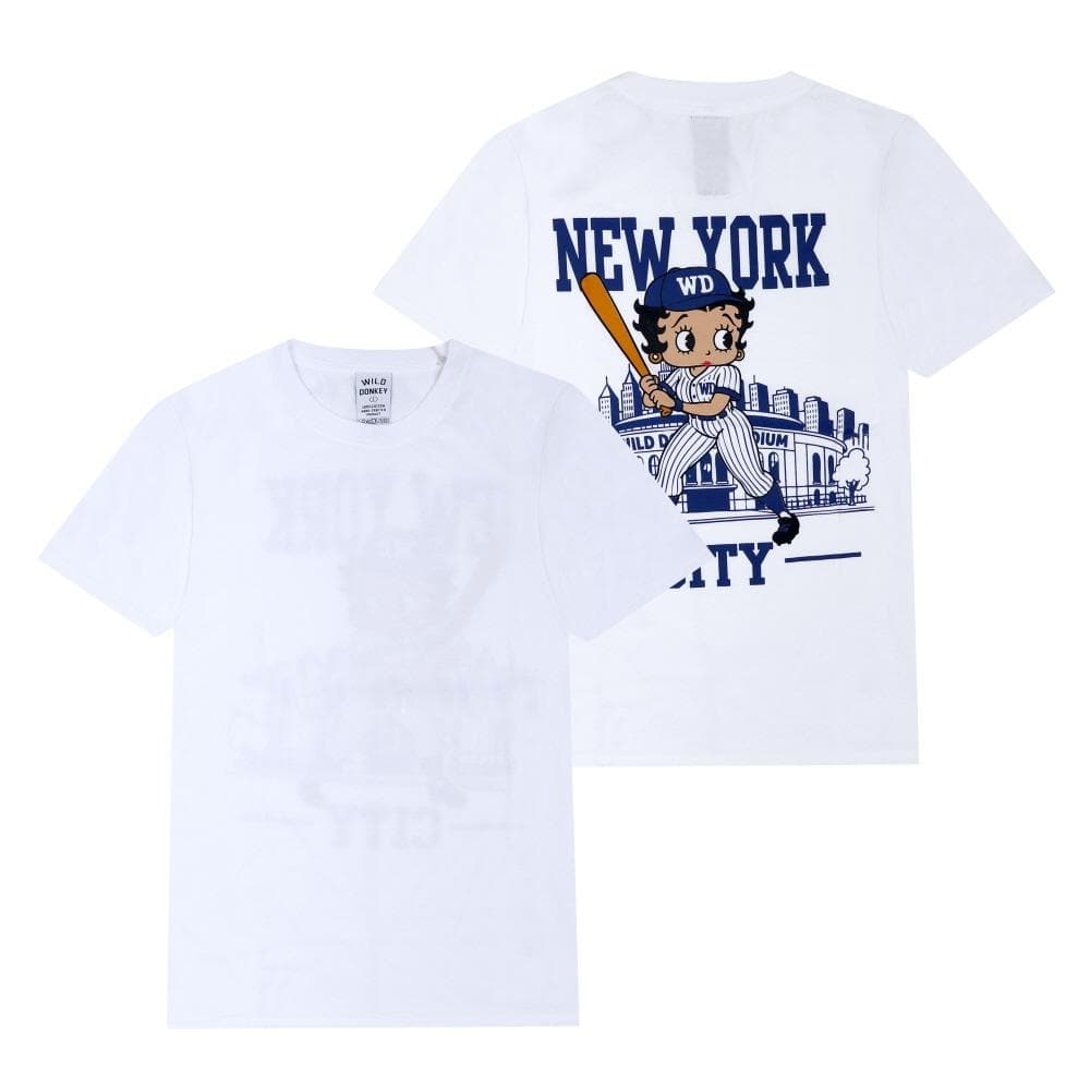Wild Donkey Unisex T shirT T beTTy Blue whiTe T-BETTY BLUE WHITE (XL)