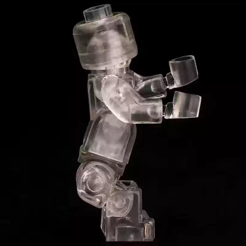 1 PC Multi-joint Movable Building Block MiniFigure Moc Children Bricks Doll Gift Toy Mini Collectible Toy Colorful 1.77 Inch clear