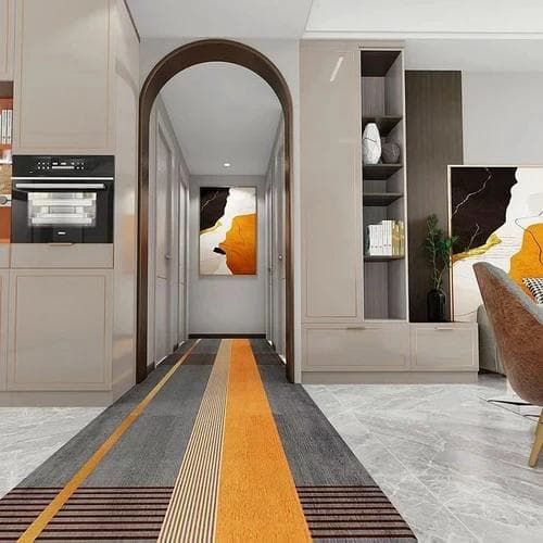Corridor Floor Track Carpet Gray Line Abstraction Mat for Full Living Room Stairs Runners Home Decor Entrance Hall Furniture 60x300cm