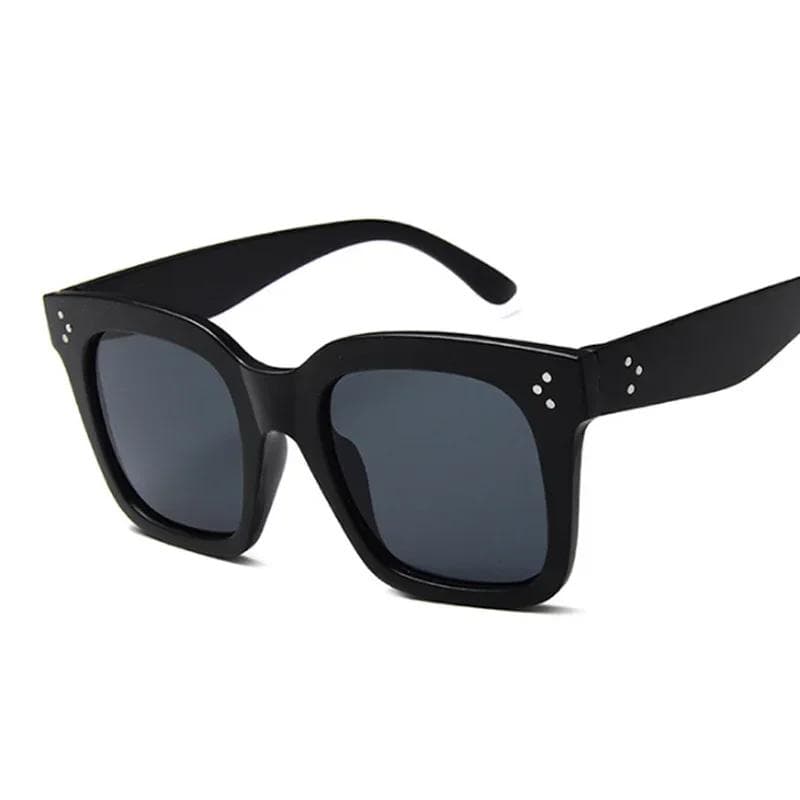Fashion Retro Square Sunglasses Women Men Vintage Sun Glasses Mirror Punk Unisex Outdoor Oculos De Sol black