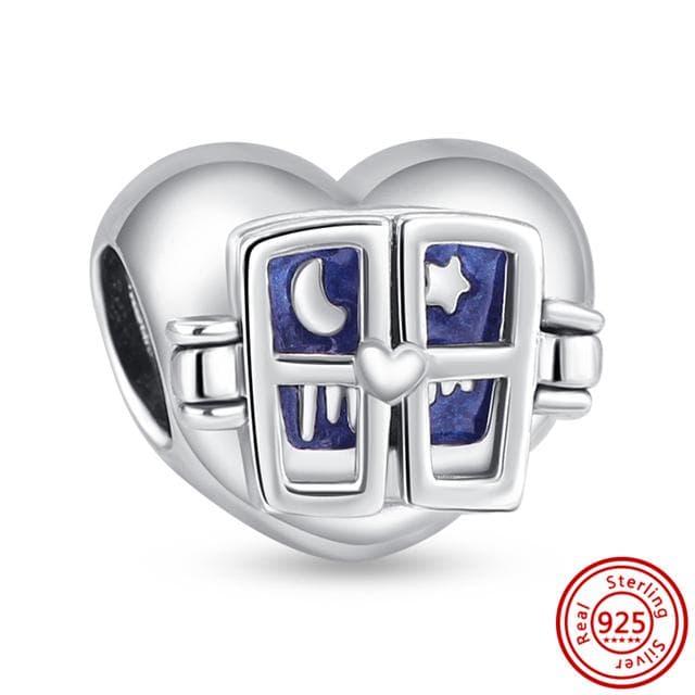 925 Solid Silver Globe Galaxy Journey Astronaut Moon Star Pendant Murano Glass Beads Fit Bracelet Women Jewelry
