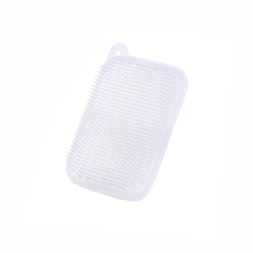Kitchen Cleaning Brushes Silicone Dish Scrubber Crevice Brush Household Fruit Vegetable Washing Brush Cleaning Accessories white