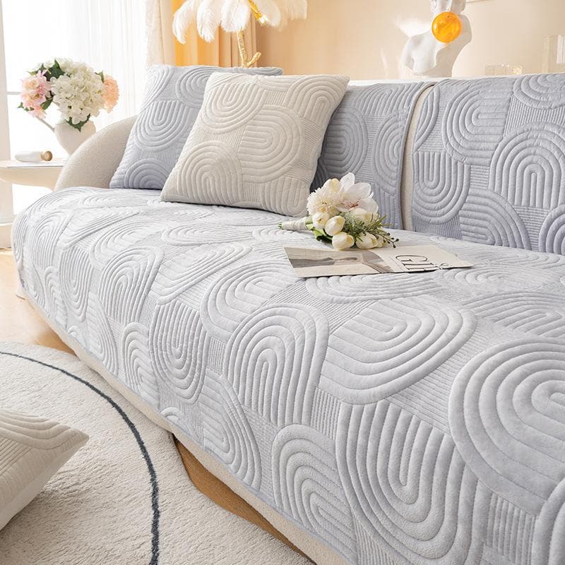 Luxury Geometry Sofa Towel Non Slip Soft Plush Sofa Mat Living Room Decor Couch Slipcovers L Shape Corner Sofa Covers A 70x70cm 1pc