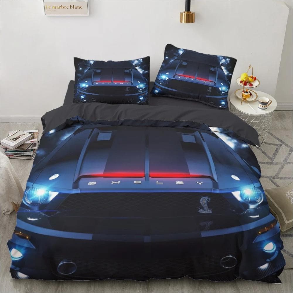 Custom 3D Duvet Cover Set,Luxury Bedding Set King/Queen/Double Size,Print Quilt Cover Set,2/3PCS bedclothes,Bed Set Lamborghini EU single(135x200cm)