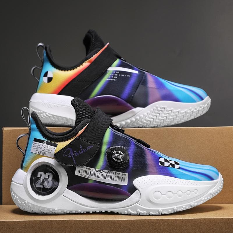Men's Basketball Shoes Breathable Cushioning Non-Slip Wearable Runing Shoes Gym Training Athletic Basketball Sneakers for Women 45