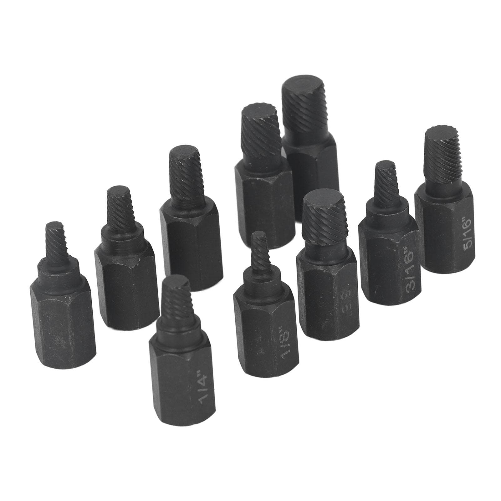 10Pcs Broken Screw Extractor Set 14 732 316 532 18 1332 38 1132 516 932in Damaged Screw