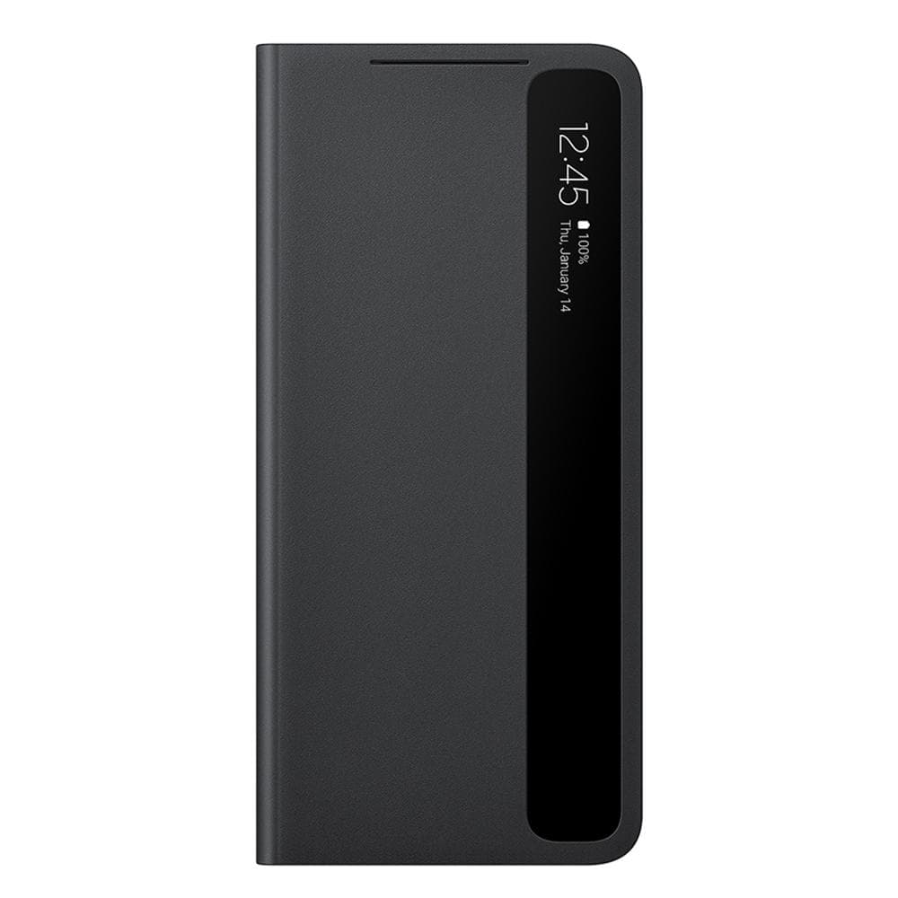 Vertical Mirror Clear View Phone Case For Samsung Galaxy S21 Ultra 5G Smart View Flip Cover Intelligent Phone Cover black