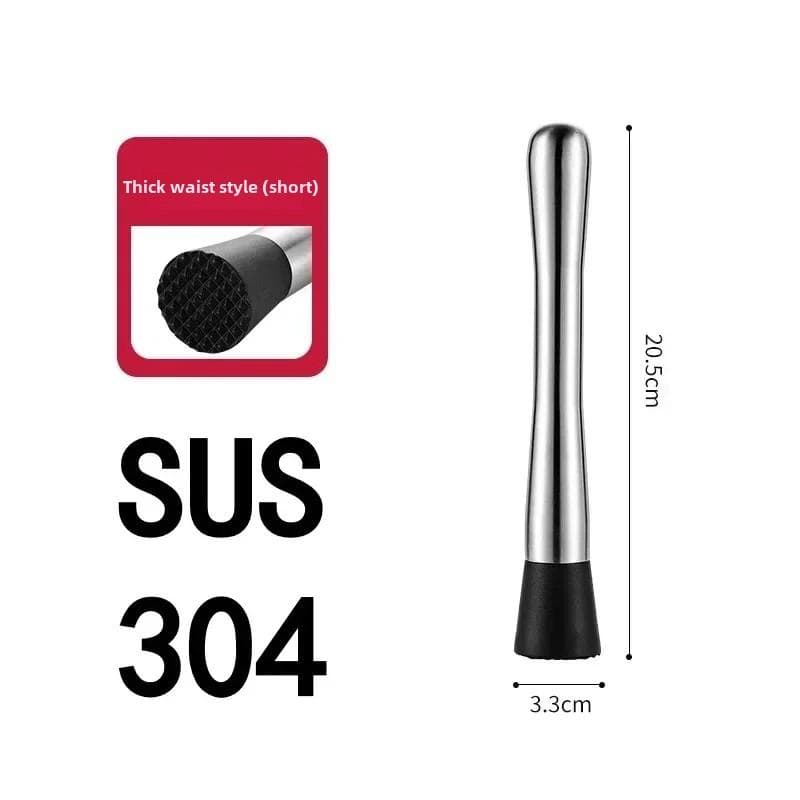 Crushed Ice Hammer Stainless Steel Cocktail Ice Cream Lemon Muddler Shaker Drink Fruit Crushed Ice Barware Multifunction Tool