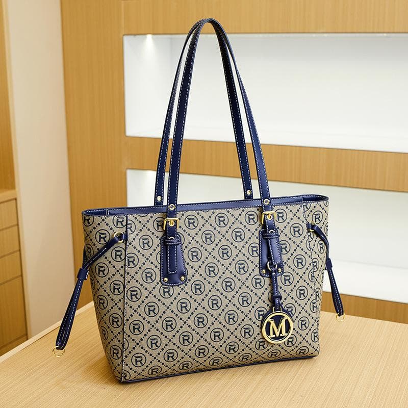 Big Bag Female Summer Portable Printed Female Bag Fashion Large Capacity Shoulder Bag Female Texture Commuter Tote Bag