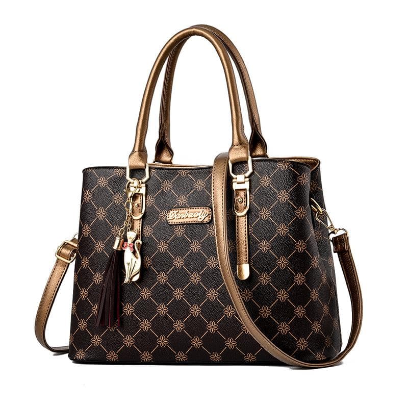 WTEMPO Women Bag 2024 New Fashion Bag Large Capacity Temperament Portable Messenger Shoulder Bag One size brown