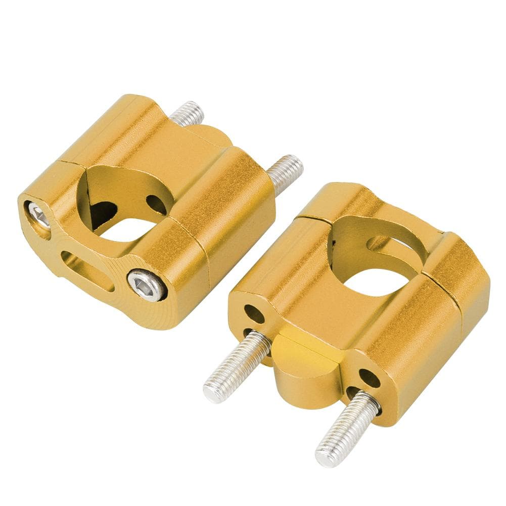 Pair 22mm28mm 18in 78in Motorcycle Handlebar Mount Clamps Riser Adapter CNC Aluminum AlloySilver gold