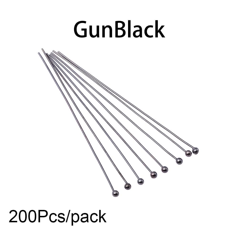50-200pcs/lot 16 20 25 30 40 50 mm Gold Metal Ball Head Pins For Diy Jewelry Making Head pins Findings Dia 0.5mm Supplies 50mm