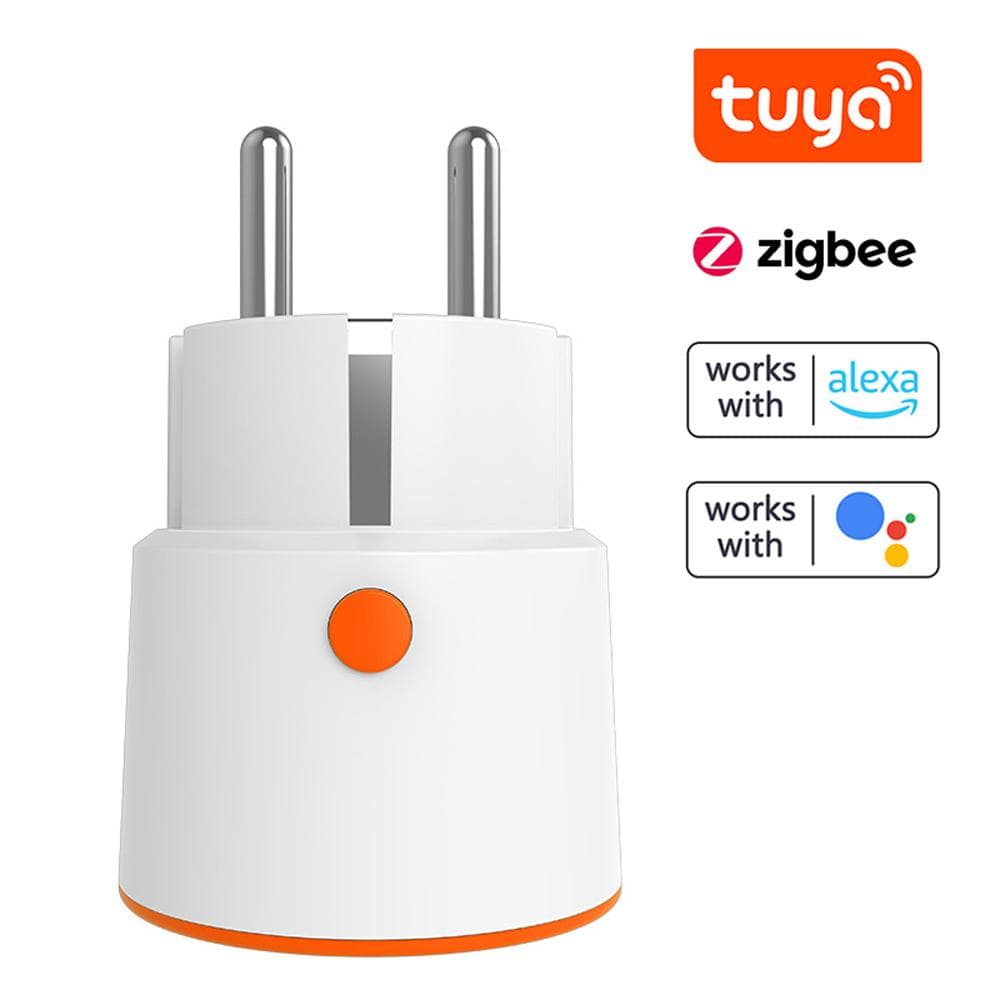Tuya ZigBee 16A Intelligent EU-Plug Real-time Current Voltage Power Metering Countdown Plug EU Plug multicolour