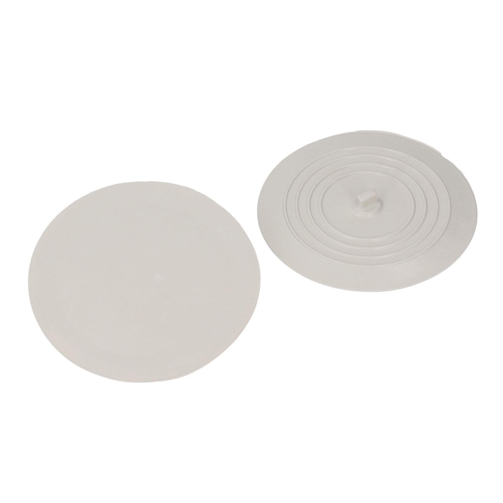 2pcs Bathtub Drain Stopper Hair Stopper Universal Fit Prevent Leakage Flat Suction Shower Tub Drain