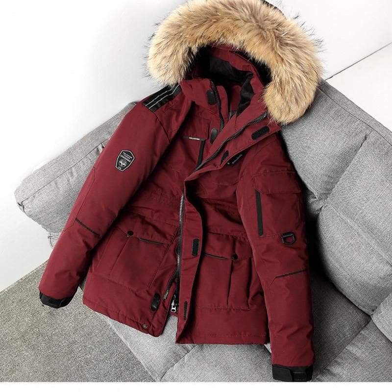New White Duck Down Jacket Women's Short Tooling Korean Version Winter Coat 3XL