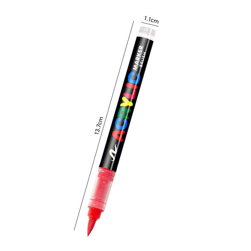 Direct Liquid Acrylic Marker Pen Paint Brush Pen Painting Stone Ceramic Glas Wood Canvas Making Drawing Graffiti Coloring Pen red