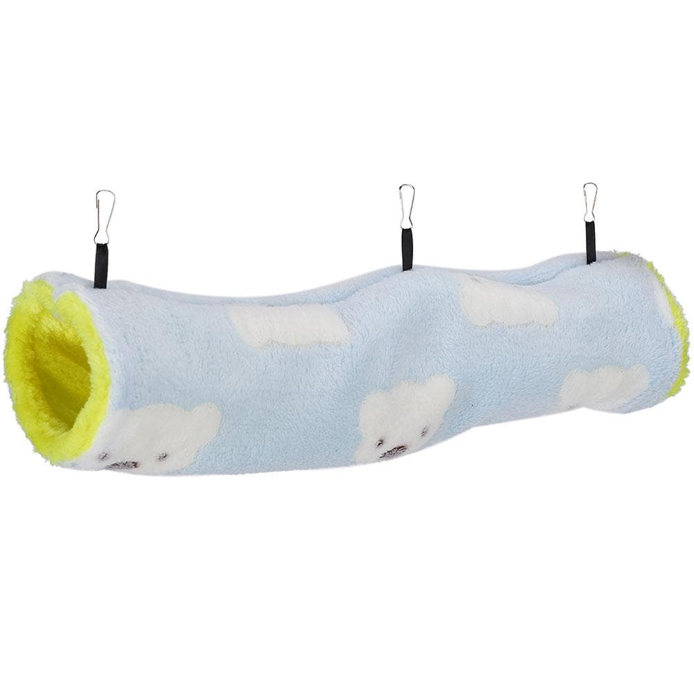 Small Pet Hanging Tunnel Bed Hamster Amusement Playing House Hammock Toy Blue BearL L(for 6.5-9kg)