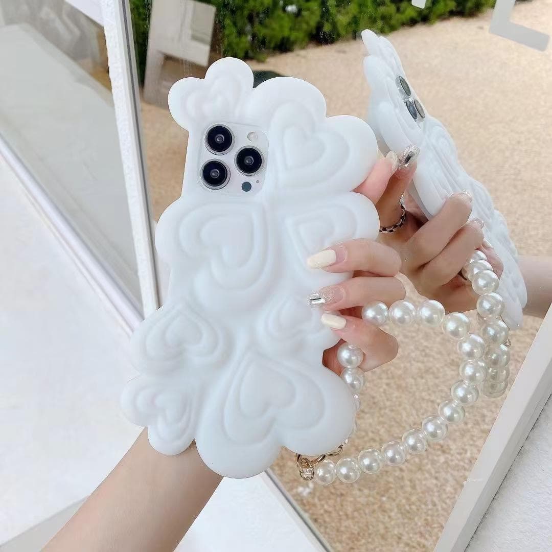 Luminous Fluorescent Mobile Phone Case Suitable for Iphone16pm Love Shell 15/14/13 Cartoon Three-dimensional All-inclusive Protective Case Apple 16Plus