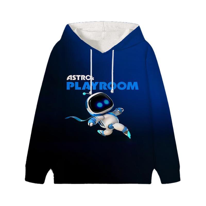 Astro Bot Hoodies Baby Unisex Cartoon Print Long Sleeve Tops Astronaut Toddler Boys Girls Casual Sweatshirts Outfits 140 acid green