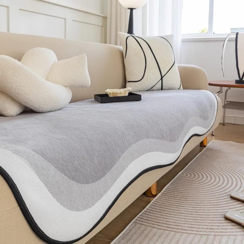 Thicken Chenille Sofa Cushion for Living Room Irregular Shape Non-slip Couch Cover Corner Sofa Towel Seat Pad Washable Sofa Mat 70x70cm 1PC A