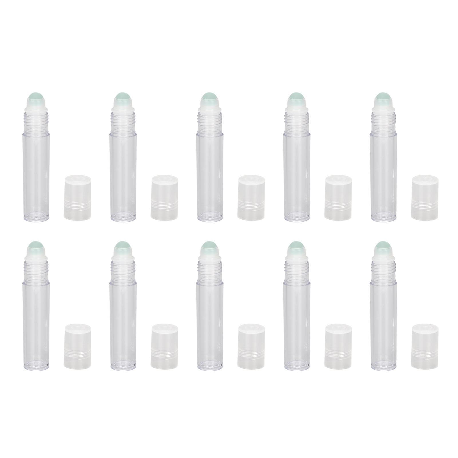 10pcs 7ML Roll On Bottle Plastic Travel Portable Empty Refillable Perfume Essential Oil Roller