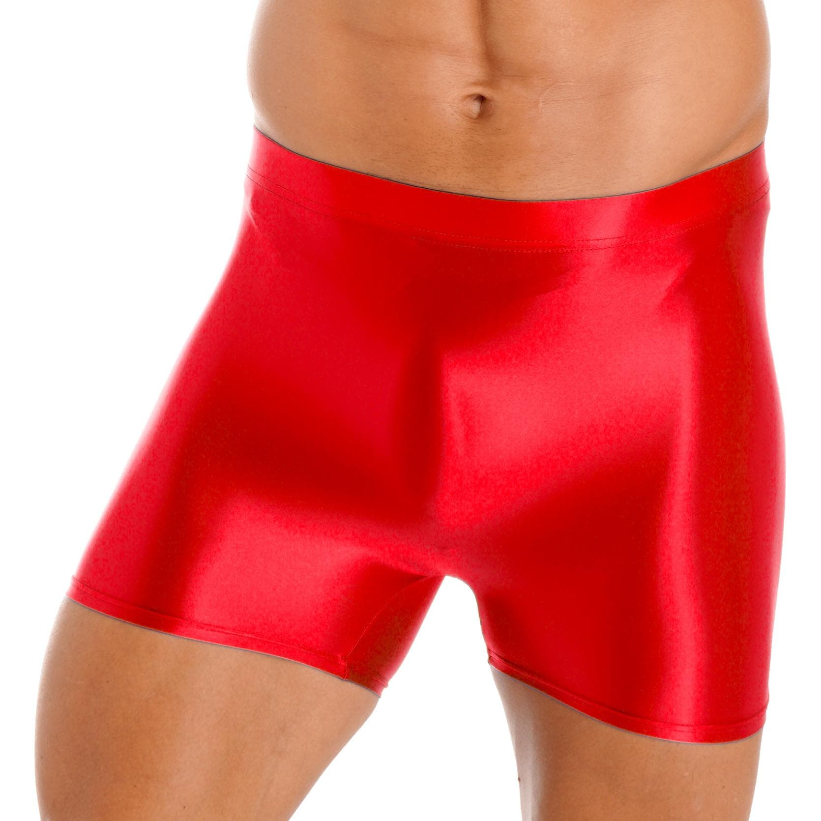 Mens Gym Running Shorts Workout Athletic Bodybuilding Fitness Shorts L red