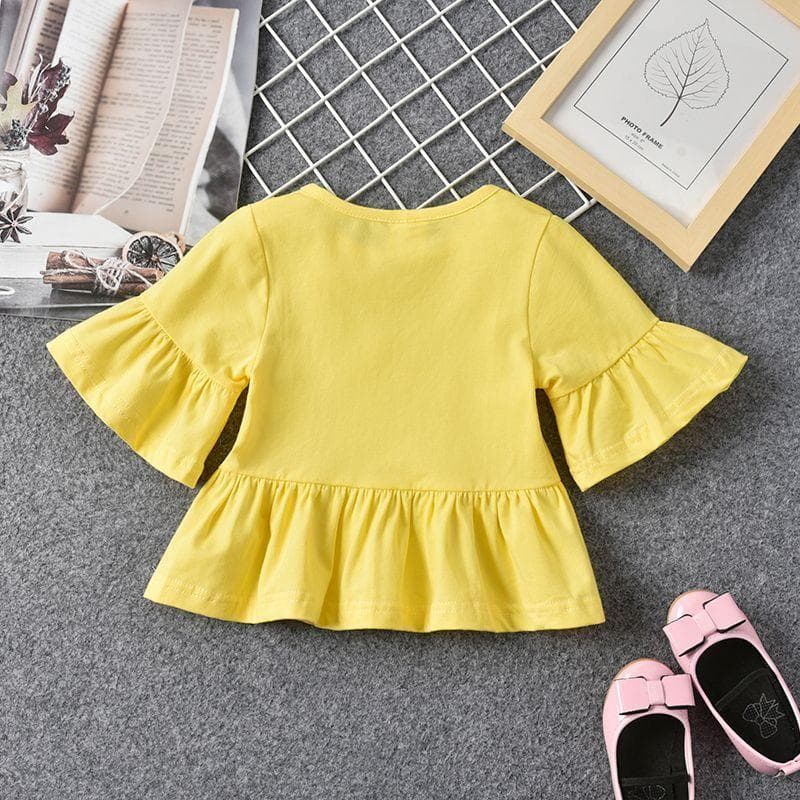 Summer Girls' Short Sleeved T-shirt, Women's Summer Clothing, Children's Top 90