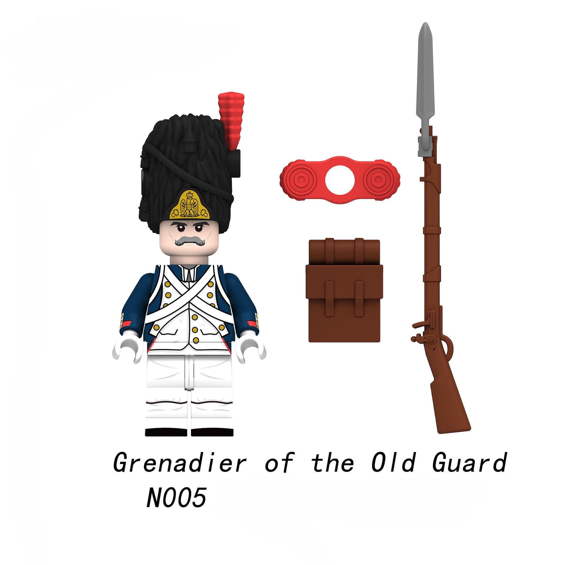 Napoleonic Wars Military Soldiers Building Blocks WW2 Mini Action Figures French British Fusilier Rifles Weapons Toys For Kids