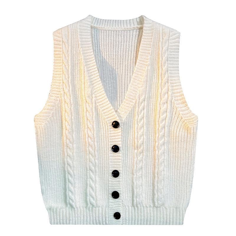 Knitted Vest, Men's Winter Sweater, Camisole, Worn on The Outside, Layered on The Inside, Sleeveless V-neck Top L