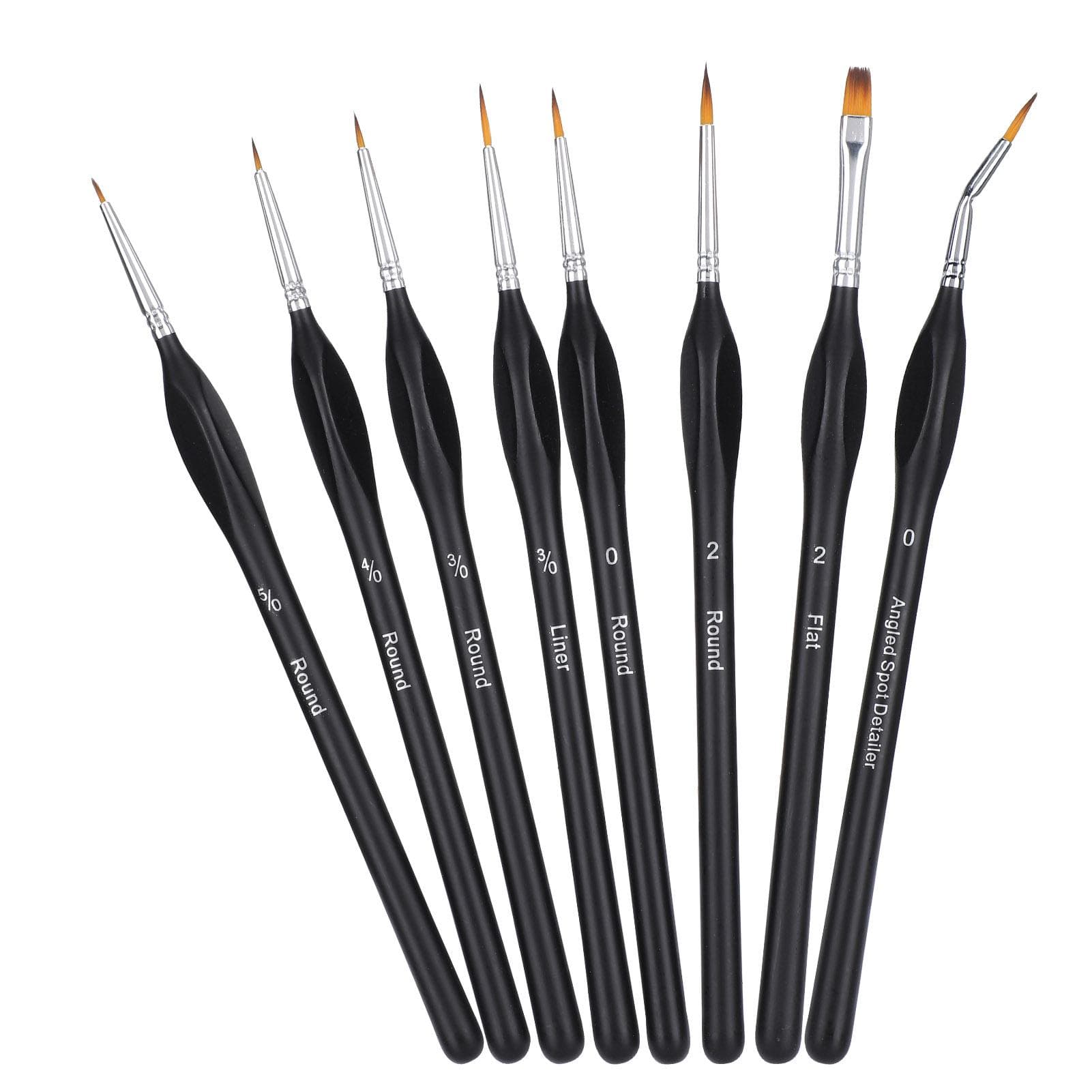 8Pcs Painting Brush Set Nylon Wool Watercolor Acrylic Painting Tools for Art Student