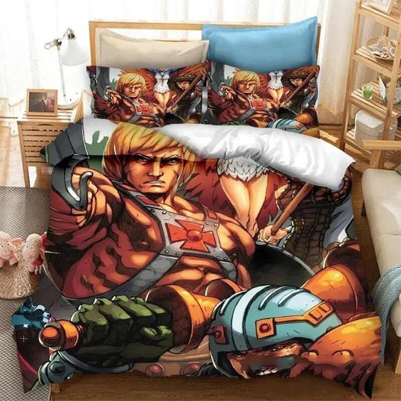 He man The Masters of The Universe Bedding Set Duvet Cover Bedroom Comforter Covers Single Twin King Size Quilt Cover AU Single 140x210cm