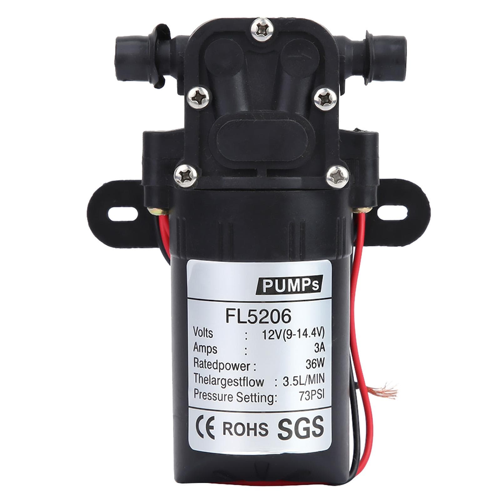 36W Double Straight Tube Agricultural Electric Diaphragm Water Pump Accessory DC12V