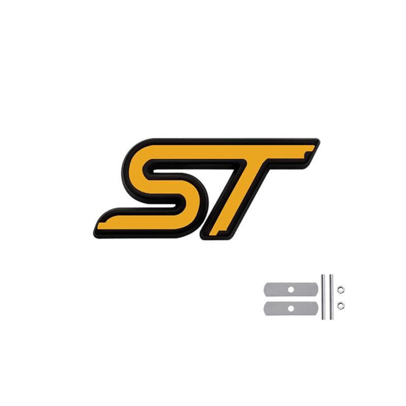 ST Logo Grille Badge 3D Metal Emblem Decal For ST Line Fiesta Focus Edition Car X KUGA Mondeo Ecosport Accessories navy blue