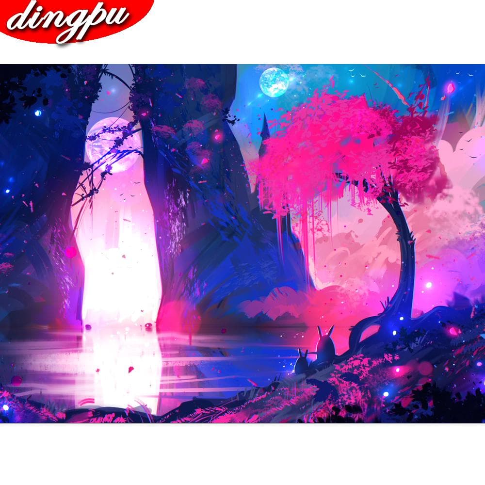 5D Diamond Painting Full Drill Round Diamond Embroidery Home Decoration Diamond Art 20X30CM