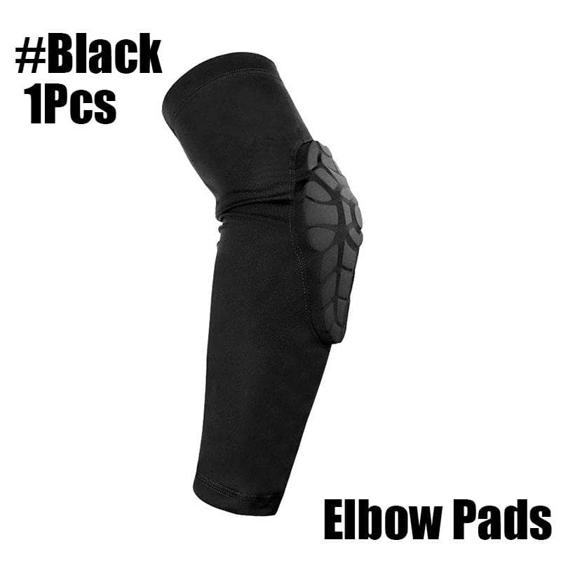 1Pcs Kids/Youth 5-15 Years Sports Honeycomb Compression Knee Pad Elbow Pads Guards Protective Gear for Basketball, Football YXL Age10-12Year black