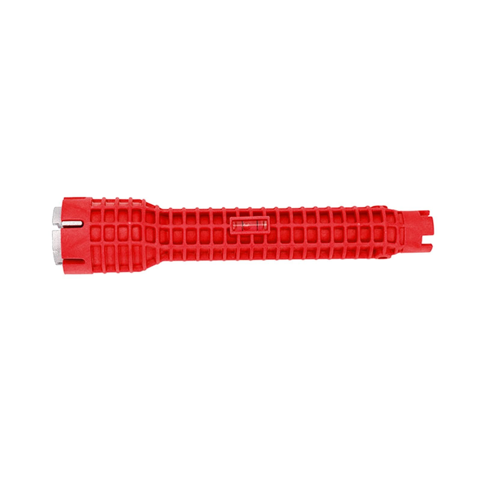 Faucet and Sink Wrench 5 in 1 Multifunctional Wrench Tool Double-head Plumbing Wrench Quick 5 in 1 red