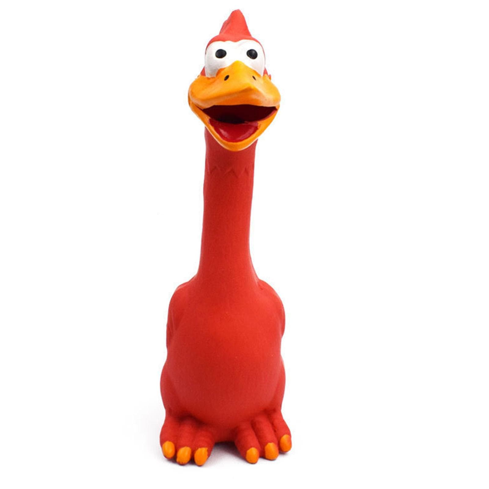 Dog Screaming Chicken Toy Interactive Bite Resistant Squeeze Sound Chicken Toy for Small Medium red
