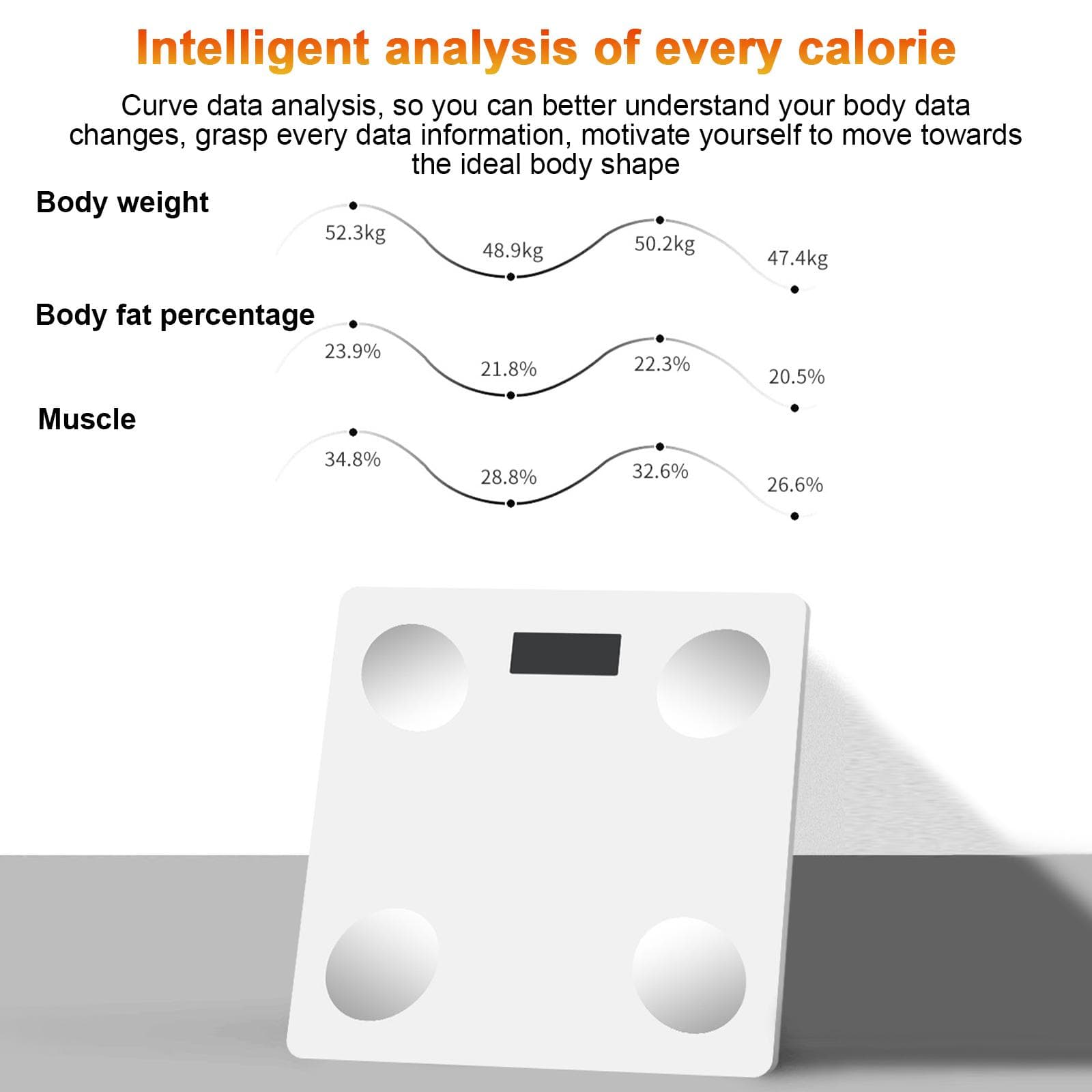 Body Weight Scale Household Intelligent Body Fat Scale Highly Accurate Bluetooth Electronic Scale black