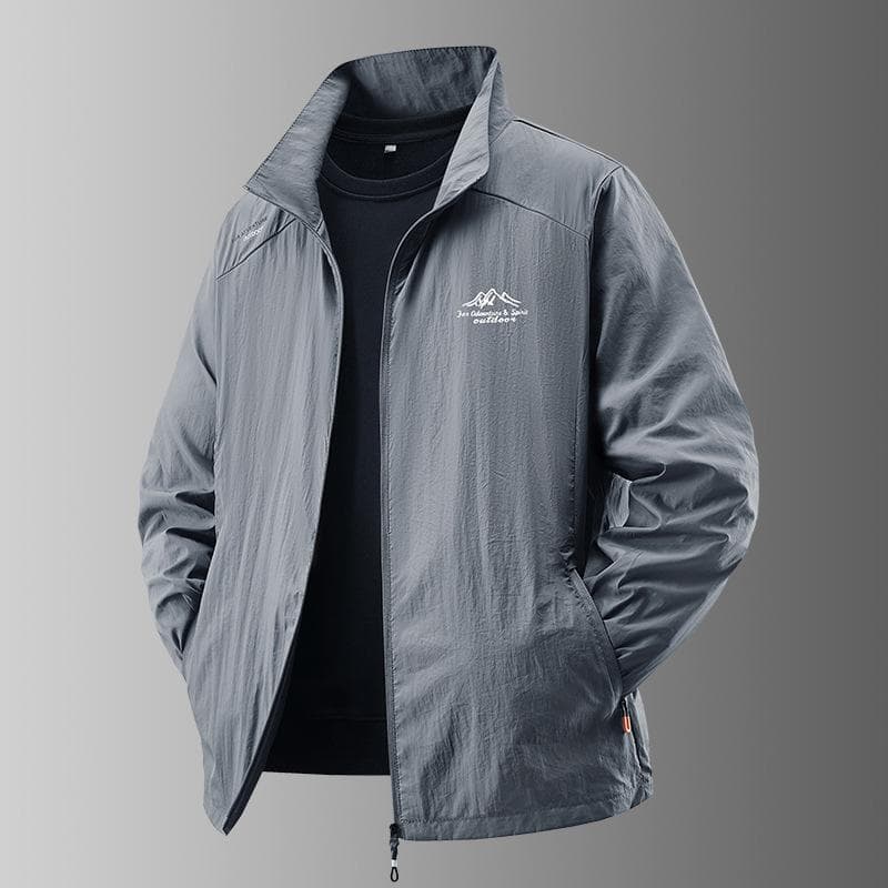 Men's Summer Sun Protection Jacket Ultra-Light Thin Skin-Friendly Breathable UV Proof Fishing Ice Silk Sunscreen Coat 5XL