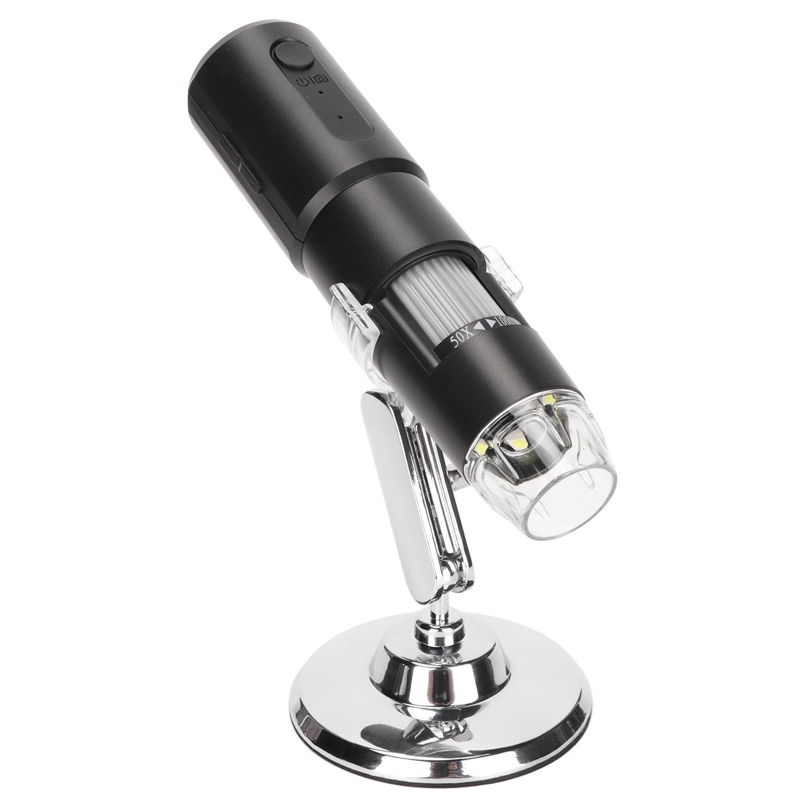 Wireless Digital Microscope 50X to 1000X USB Mini Black Handheld Microscope with 8 LED Lights for